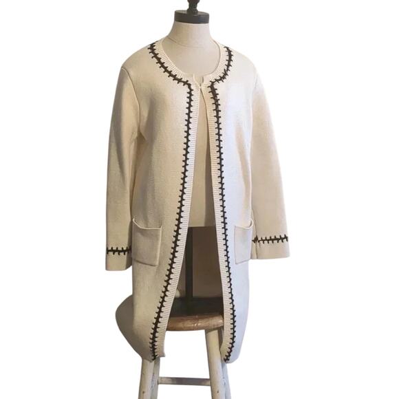 all:row knit long cardigan size Large - Picture 1 of 8